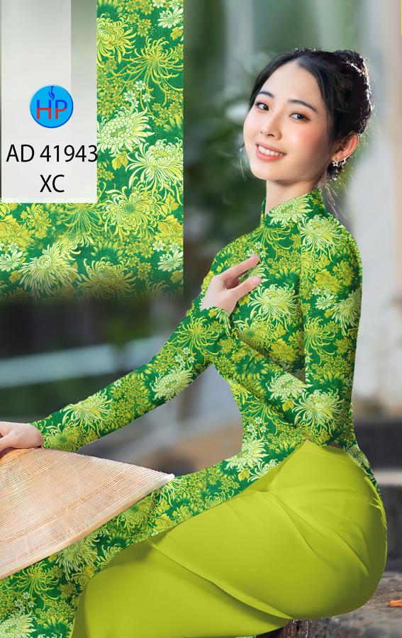 Vải Áo Dài Hoa Cúc AD 41943 6